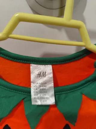Disfraz Calabaza H&M 3-6 meses