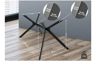 Estructura mesa negra metal