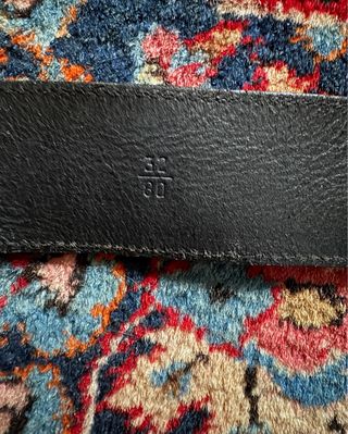 Cinturón de cuero ancho estilo vintage