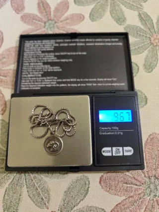 Catenina con ciondolo ariete argento 800%