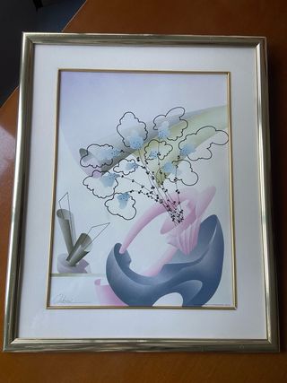 Cuadro abstracto floral