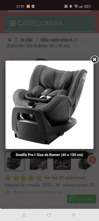 Silla de coche para bebé