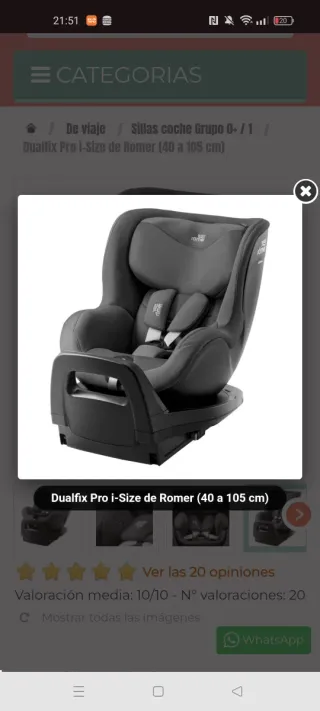 Silla de coche para bebé
