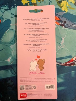 Set 2 Penne Gel Lovely Friends Beary in love