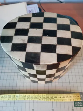 Joyero Vintage Hueso Damero