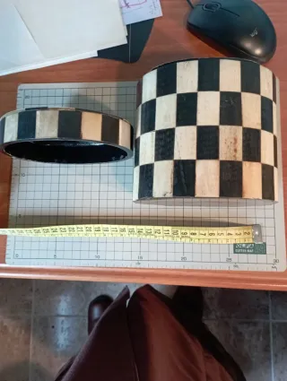 Joyero Vintage Hueso Damero