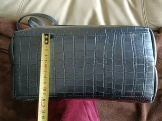 Bolso Paco Martínez negro grande efecto cocodrilo