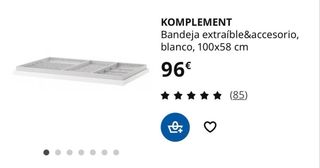 Bandeja extraíble KOMPLEMENT 100x58 cm