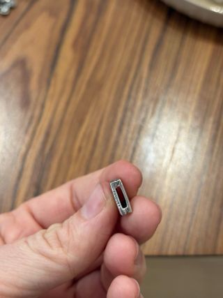 Pandora original de plata de ley con charm letra A