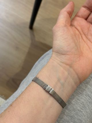 Pandora original de plata de ley con charm letra A