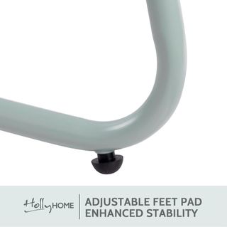 Mesa auxiliar metálica color verde azulado