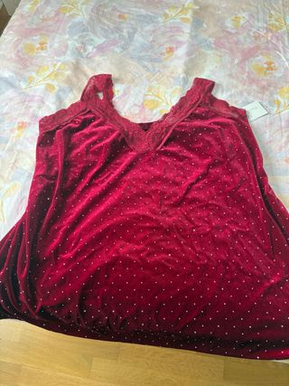 Lencero de terciopelo con lunares