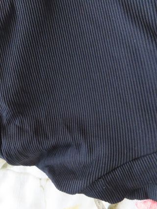 Vestido negro canalé Shana talla S espalda abierta