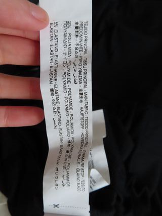 Vestido negro canalé Shana talla S espalda abierta