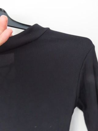 Vestido negro canalé Shana talla S espalda abierta