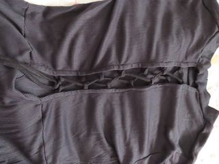 Vestido negro canalé Shana talla S espalda abierta