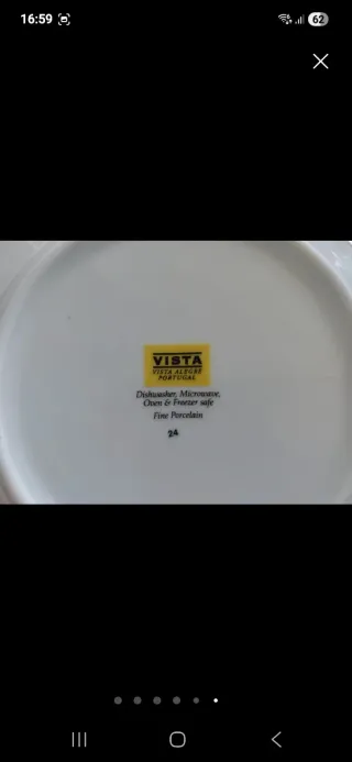 Vajilla Porcelana Vista Alegre 6 personas