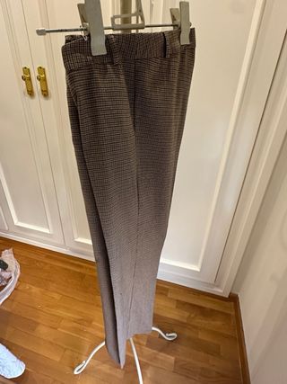 Pantalones cuadros Clockhouse beige/marrón