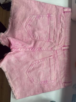 Shorts vaqueros rosa Sfera tiro bajo