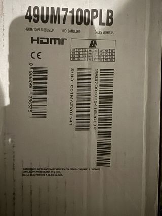TV LG 49” Smart TV 4K UHD 49UM7100PLB