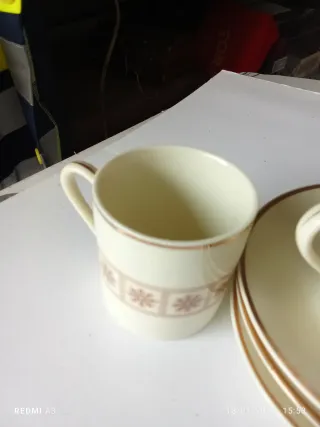 Set 5 Tazze Caffè Fine Porcellana Vintage