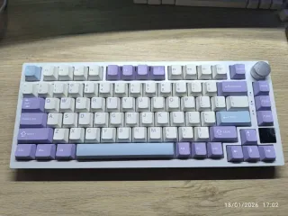 Teclado Ajazz AK820 Pro Morado/Blanco