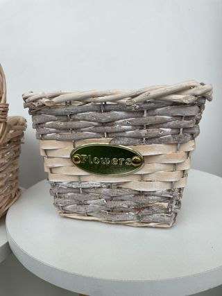 Juego de 2 cestas de mimbre