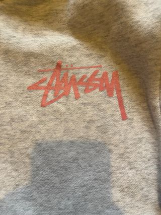 Sudadera Stussy Gris y Rosa