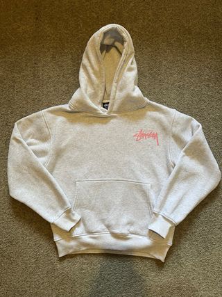 Sudadera Stussy Gris y Rosa