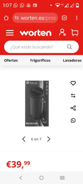 Altavoz NGS Roller Flow Bluetooth 20W