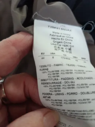 Abrigo acolchado guata negro