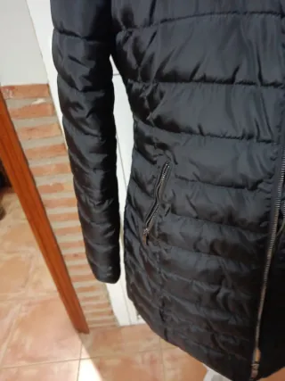 Abrigo acolchado guata negro