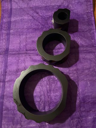 Set Portacandele Legno Tonalità Marroni