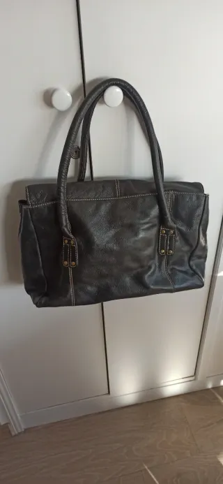 OCASION BOLSO ELEGANTE NEGRO PIEL