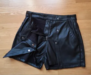 Falda pantalón efecto piel - S - Zara