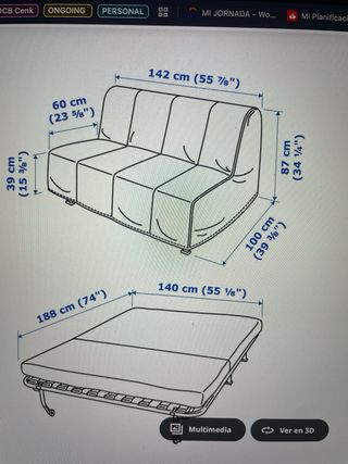 Sofá Cama 2 Plazas Ikea Lycksele Lövas