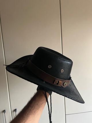 Cappello Cowboy Texas Similpelle Nero Toro Bull