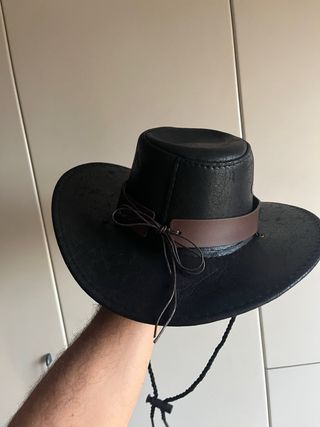 Cappello Cowboy Texas Similpelle Nero Toro Bull