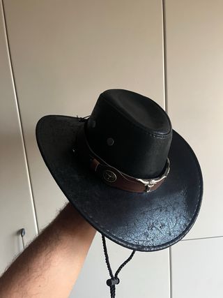 Cappello Cowboy Texas Similpelle Nero Toro Bull