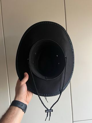 Cappello Cowboy Texas Similpelle Nero Toro Bull