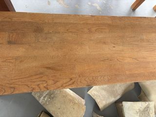 Conjunto mesa y bancos madera maciza.