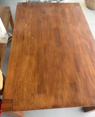 Conjunto mesa y bancos madera maciza.