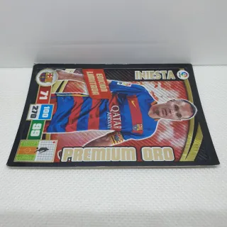 ⚽️ CROMO DE FUTBOL INIESTA PREMIUM ORO 2015-16