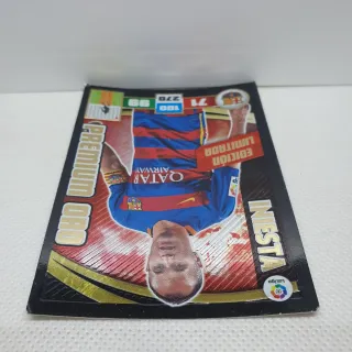⚽️ CROMO DE FUTBOL INIESTA PREMIUM ORO 2015-16