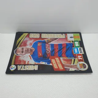 ⚽️ CROMO DE FUTBOL INIESTA PREMIUM ORO 2015-16