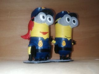 Figuras Minions Policía 3D CNP