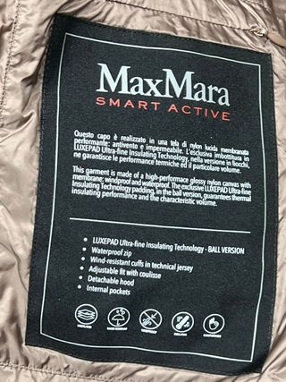 Piumino Max Mara donna marrone