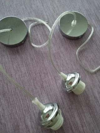 2 portalámparas de techo metal