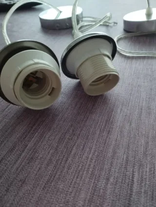 2 portalámparas de techo metal