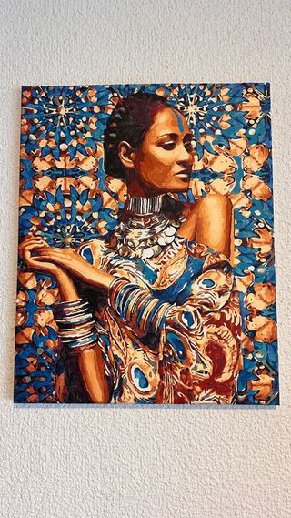 Cuadro mujer africana tribal